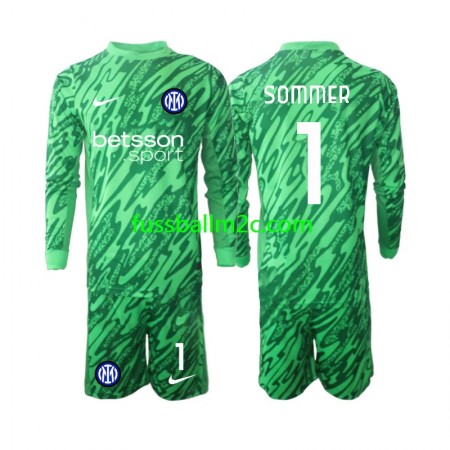 Fußballtrikots Inter Mailand Yann Sommer 1 Torwart Kinder Heim Trikotsatz 2024-2025 Langarm Fußballtrikots Inter Mailand Yann Sommer 1 Torwart Kinder Heim Trikotsatz 2024-2025 Langarm